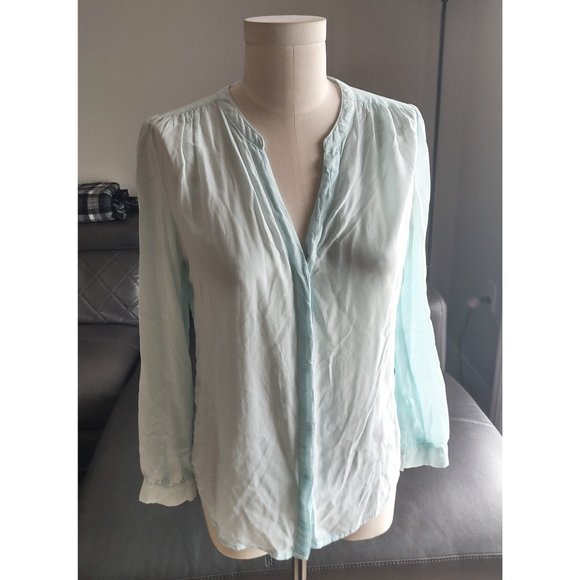 Old Navy Light Turquoise Blouse - Picture 2 of 6